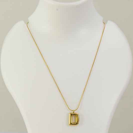 "D'" Anti tarnish Pendant Necklace  - UBK3203