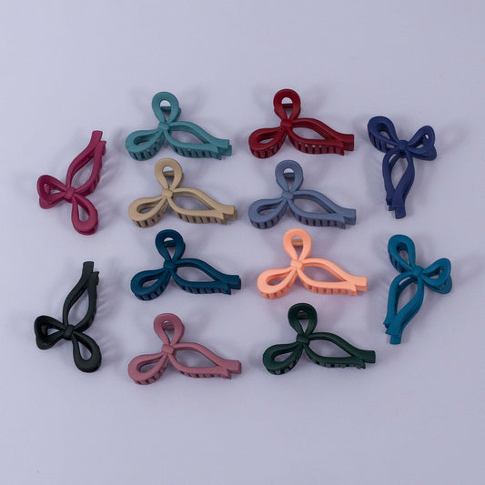 Matte Bow Hair Claw (12Pcs) - UBKWS1135
