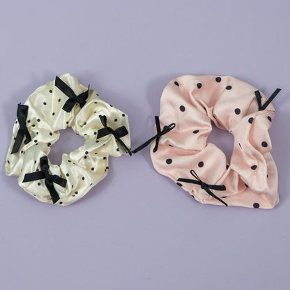 Polka Dot Satin Scrunchie (12Pcs) - UBKWS1150