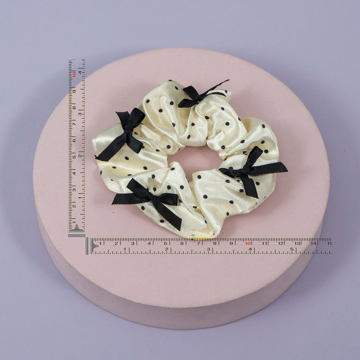 Polka Dot Satin Scrunchie (12Pcs) - UBKWS1150