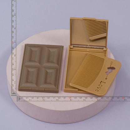 Chocolate Bar Folding Pocket Mirror with Comb (12Pcs) - UBKWS1155