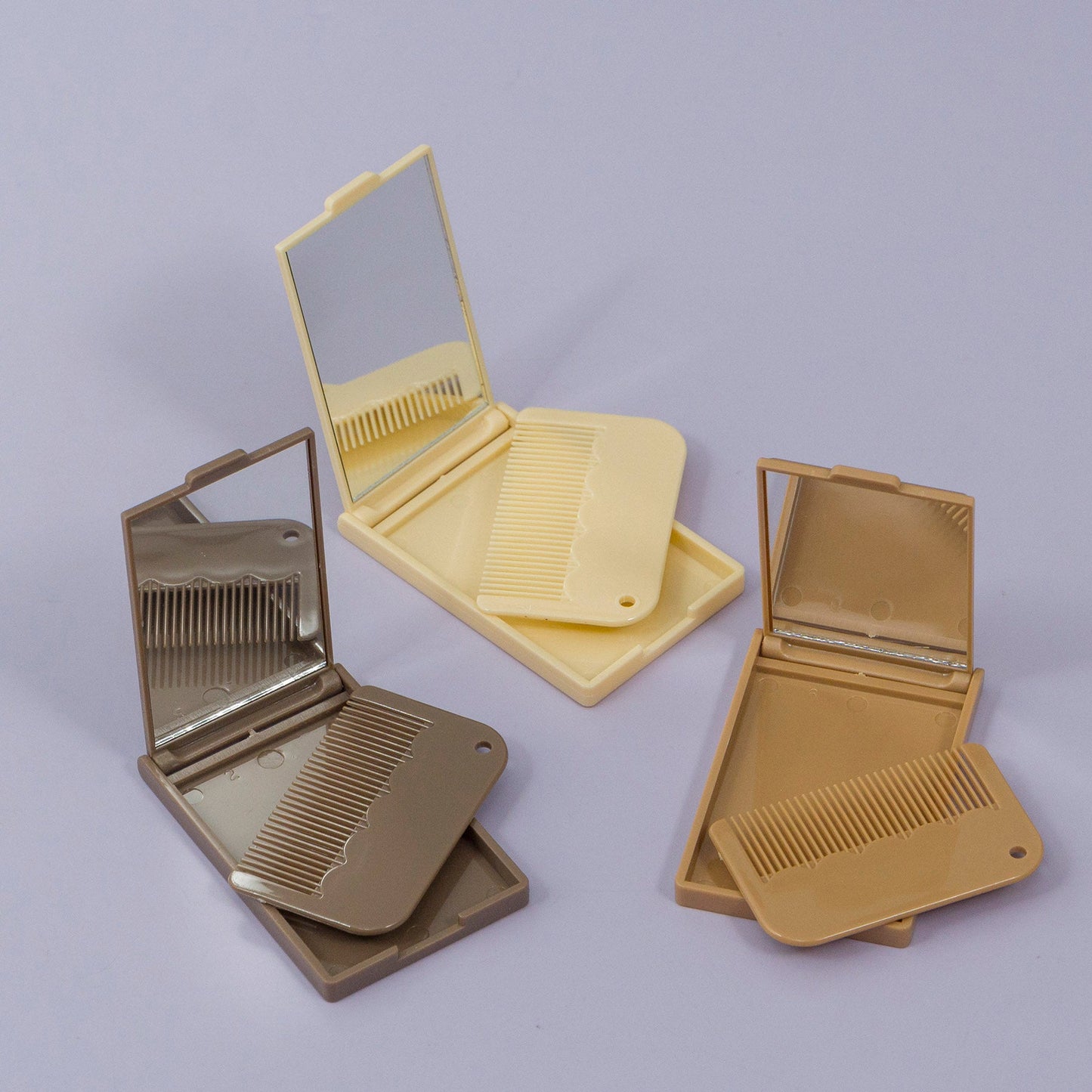 Chocolate Bar Folding Pocket Mirror with Comb (12Pcs) - UBKWS1156