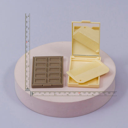 Chocolate Bar Folding Pocket Mirror with Comb (12Pcs) - UBKWS1156