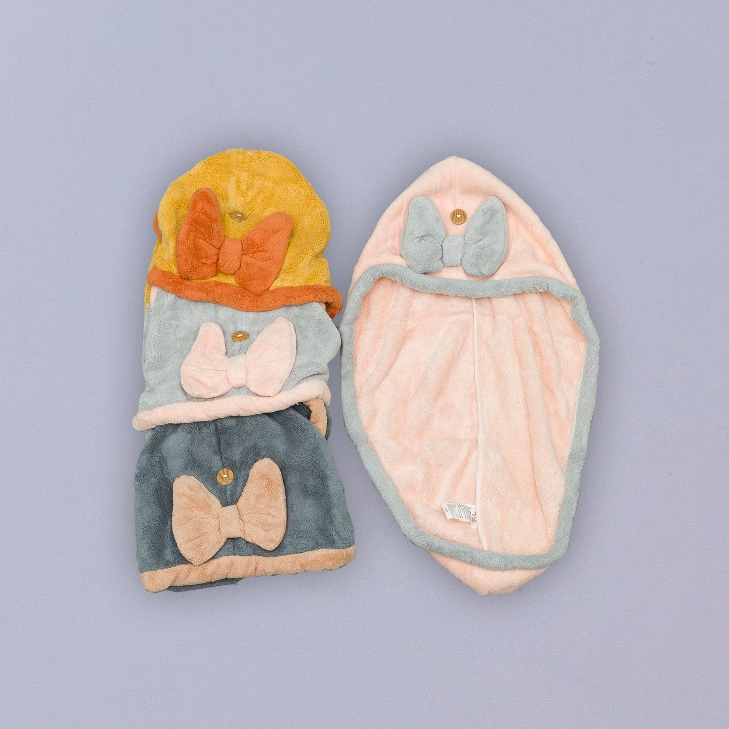 Bow Hair Drying Towel Cap (12Pcs) - UBKWS1167