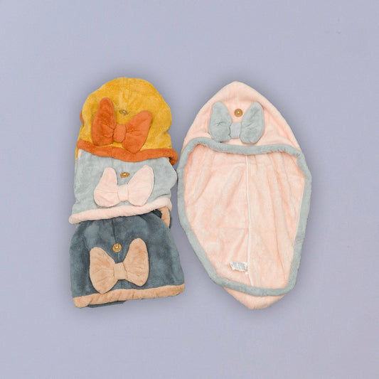 Bow Hair Drying Towel Cap (12Pcs) - UBKWS1167
