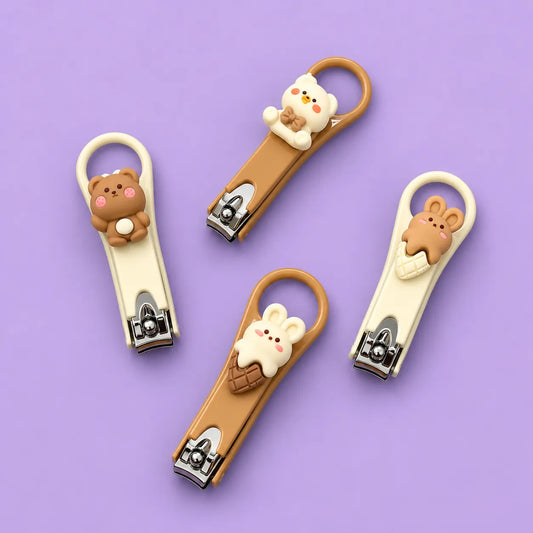 Brown & cream korean nail cutter - (Pack of 12) - UBKWS734