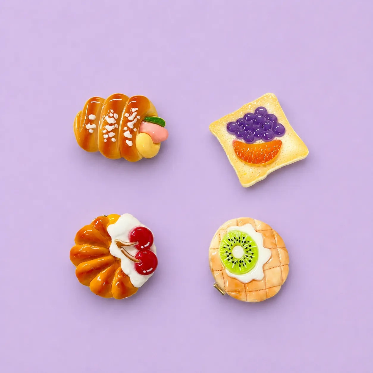 Cute Foodie Hair Pins (1Dz) - UBKWS2789