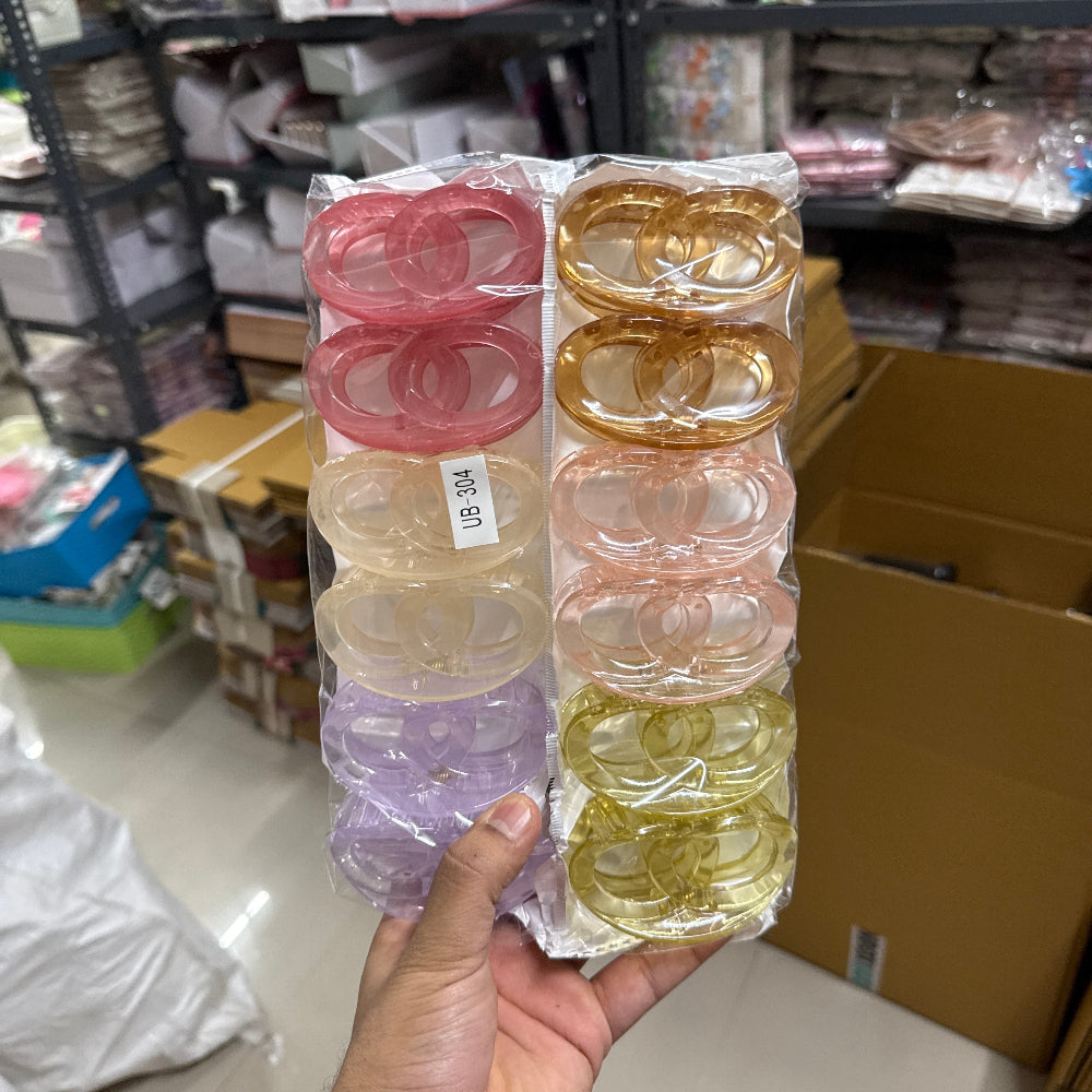 Glossy Oval Hair Claw (1Dz) - UBKWS2433