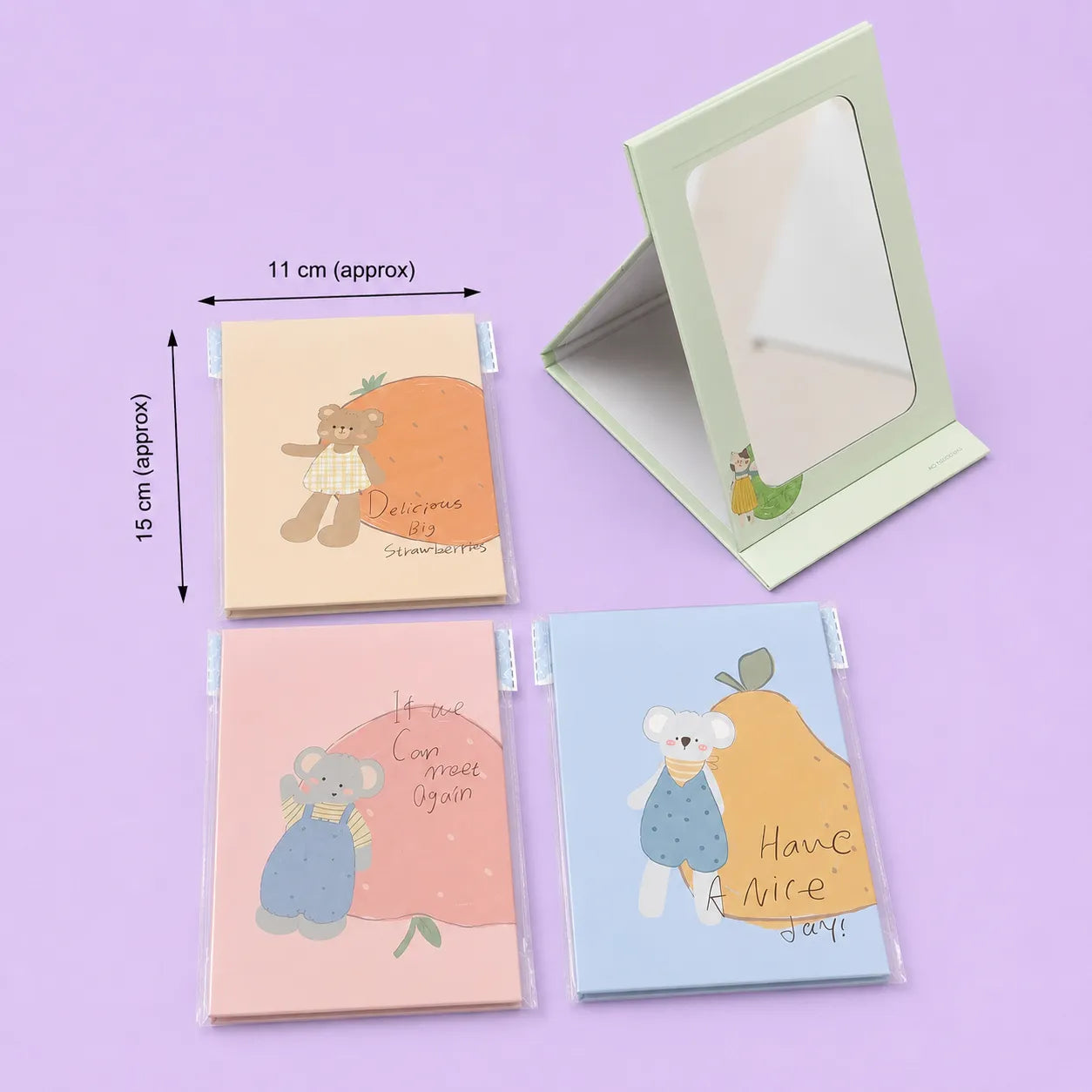 Korean foldable desk mirror (1Dz) - UBKWS4201