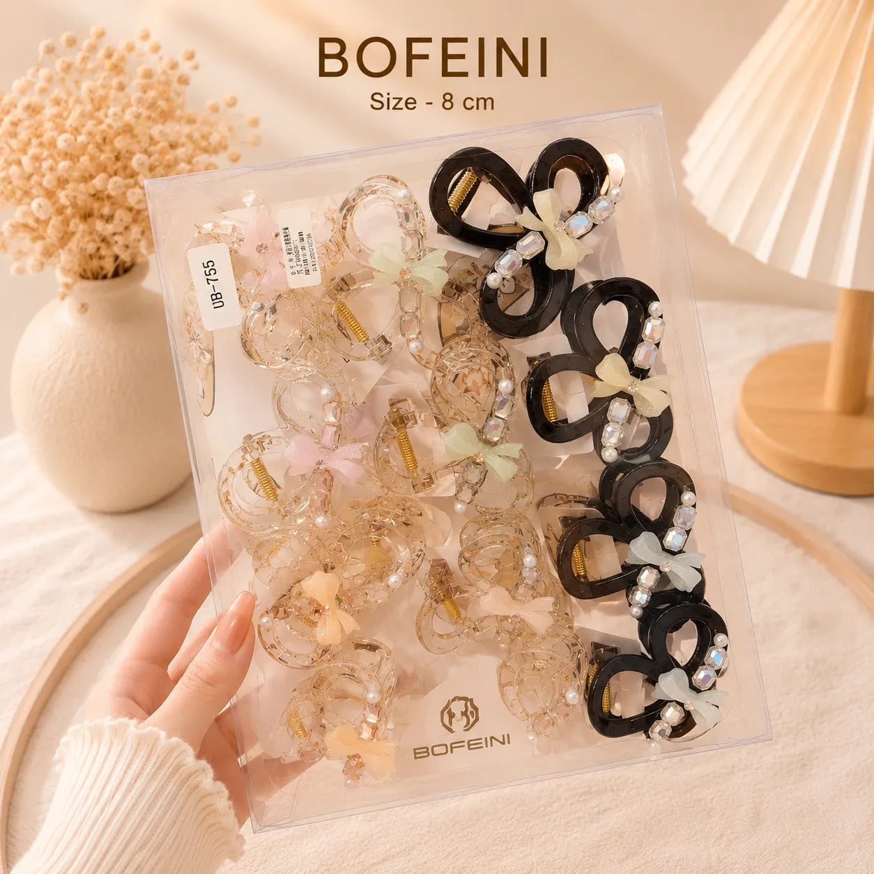 Premium Bofeini hair claw (1Dz) - UBKWS4055