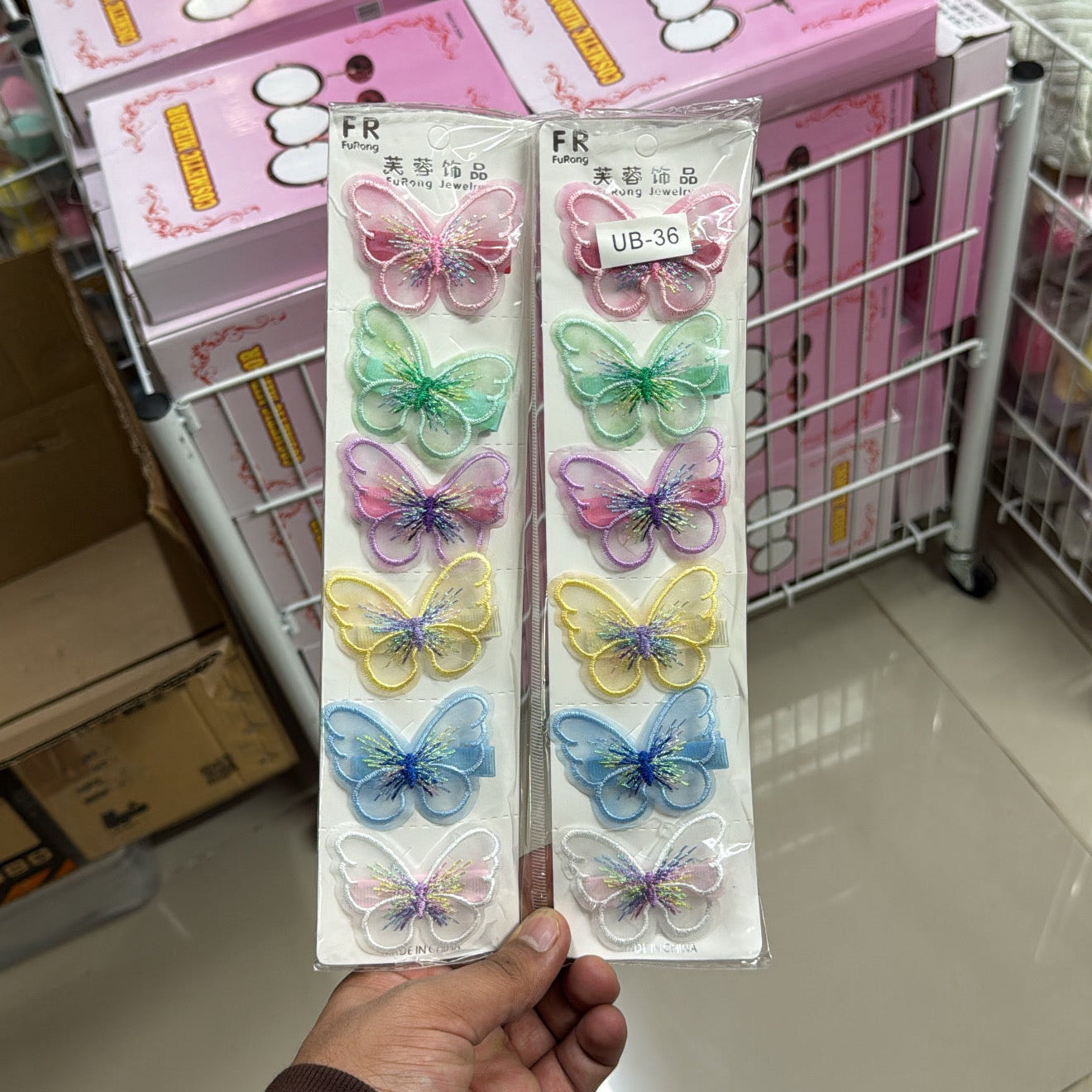 Butterfly hair pins ( Pack of 12 ) - UBKWS439