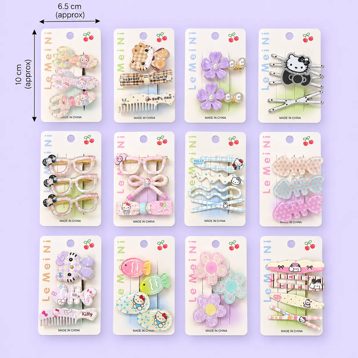 3 pc Korean assorted hair pins  (30 card) - UBKWS4238