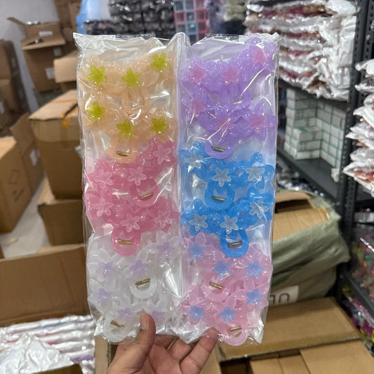 Glossy Floral Hair Claw (1Dz) - UBKWS2472