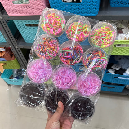 Kids Disco hair ties with Bottle (Pack of 12) - UBKWS1018