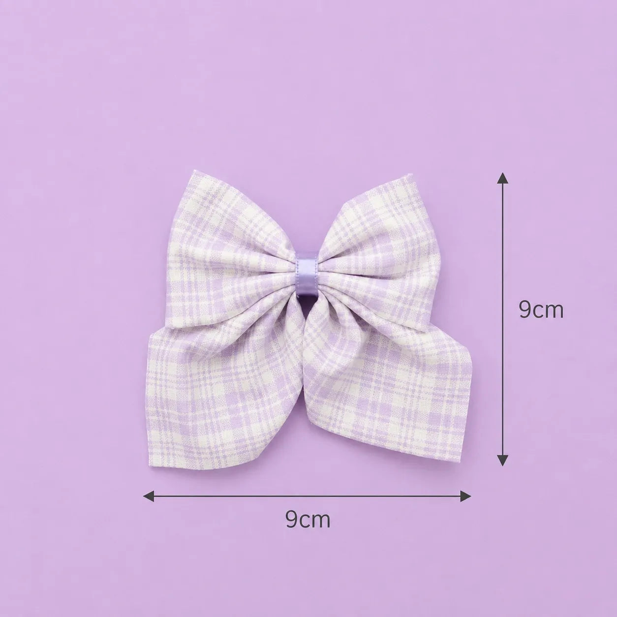 Checks hair pin bow (1Dz) - UBKWS2793