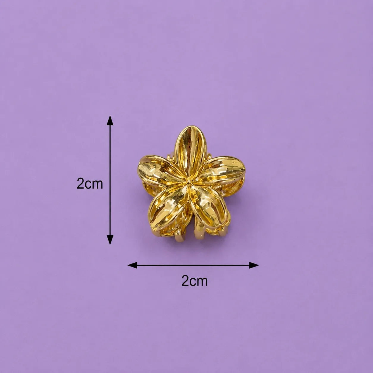 Flower mini metal hair claw (1Dz) - UBKWS2809