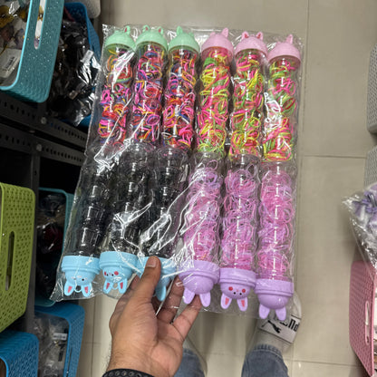 Kids Disco hair ties with Bottle (Pack of 12) - UBKWS1020
