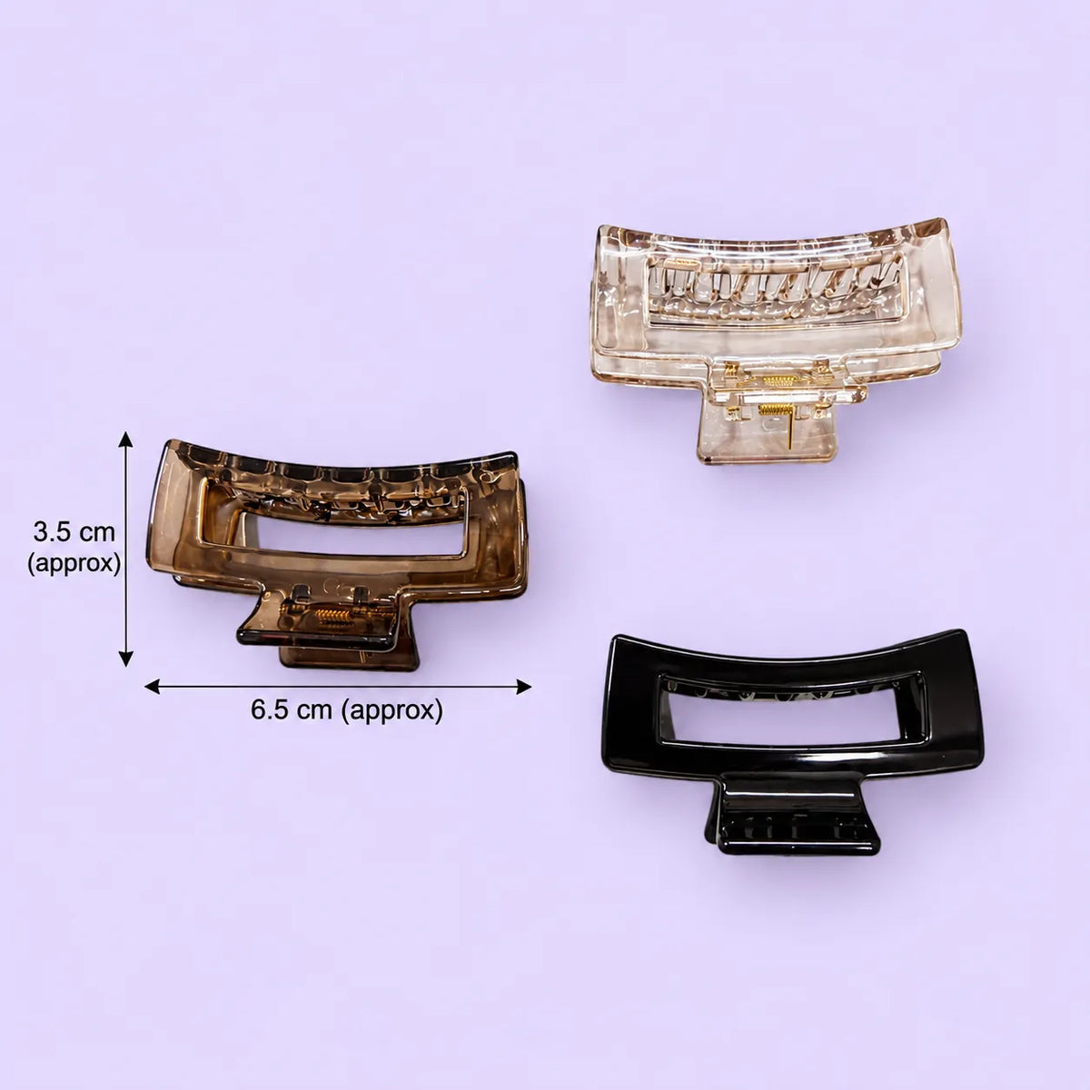 Rectangle medium hair claw (1Dz) - UBKWS4341