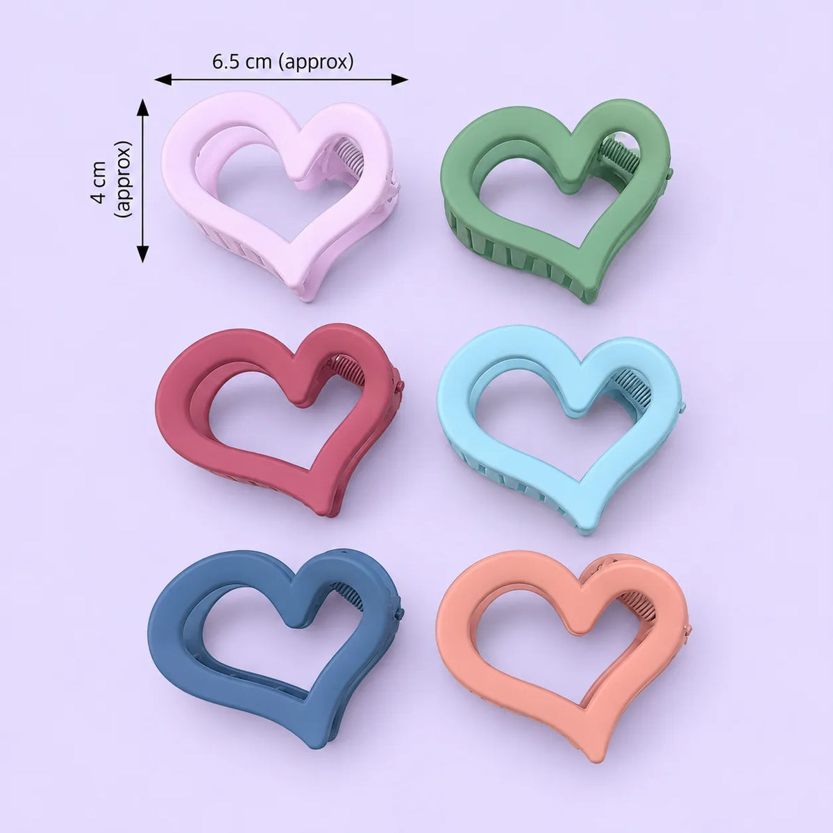 heart Matt hair claw (1Dz) - UBKWS4272