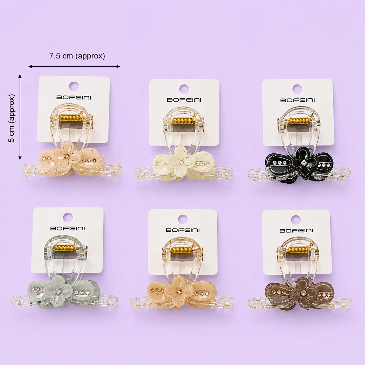 Premium Bofeini hair claw (1Dz) - UBKWS4141