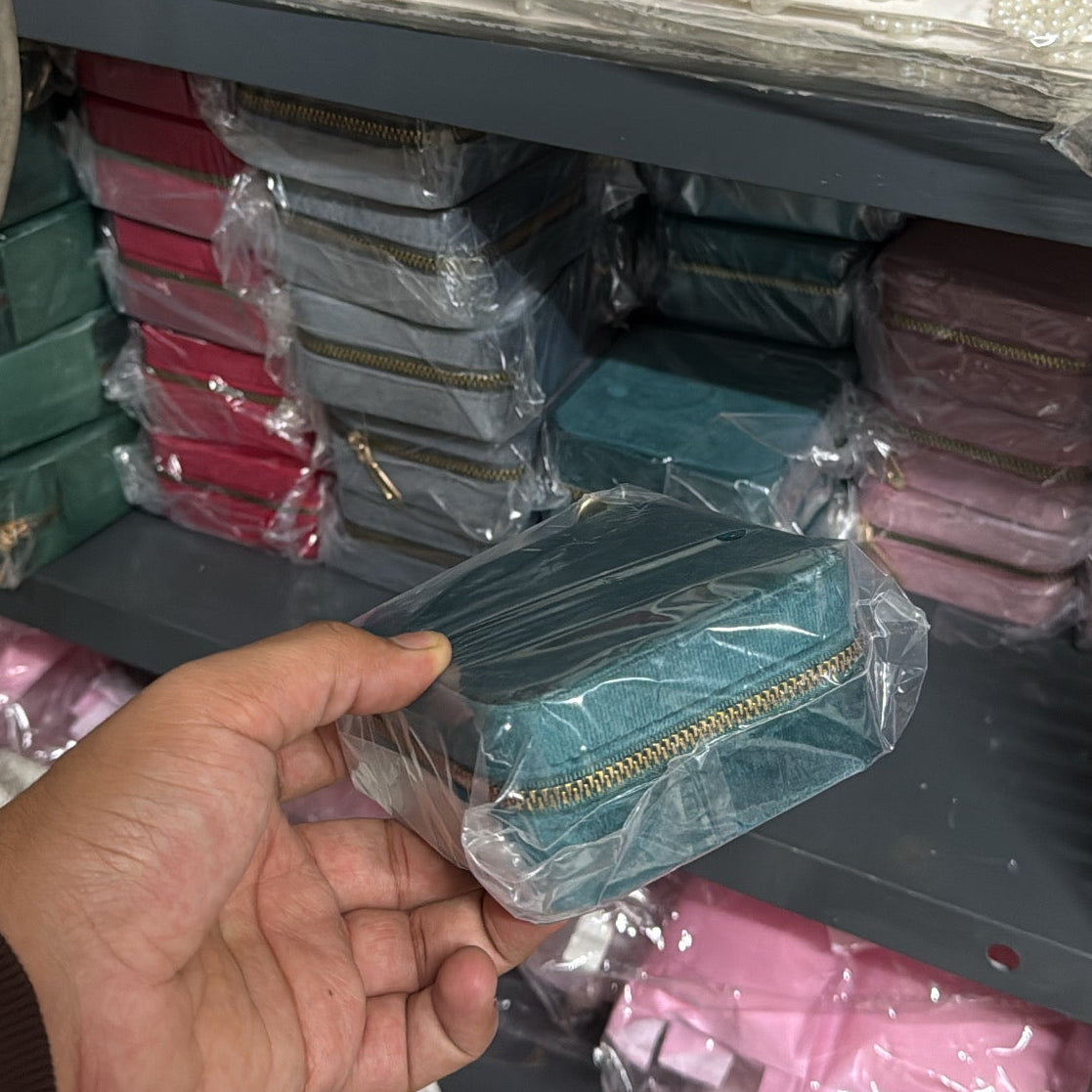 Velvet Jewelry Organizer Box (12Pcs) - UBKWS1233