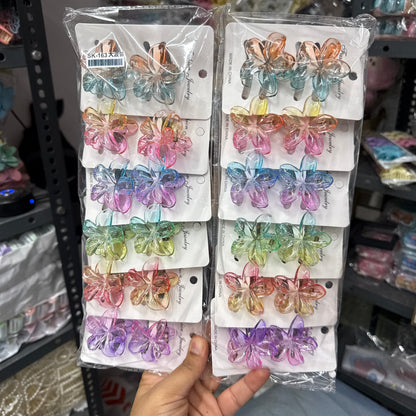 Gradient Glossy Flower Hair Claw (1Dz) - UBKWS2481