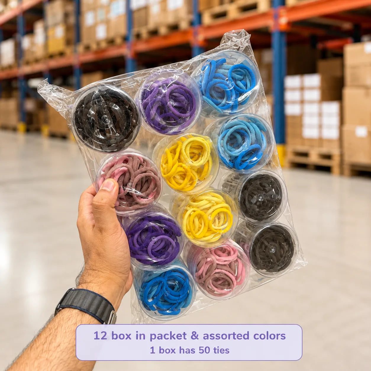 Soft hair ties bottle (1Dz) - UB-456