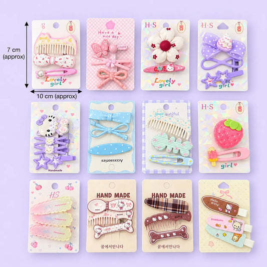 3 pc Korean assorted hair pins  (30 card) - UBKWS4317