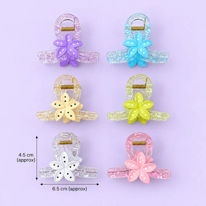 Polka dot Flower Hair Clips (1Dz) – UBKWS4345