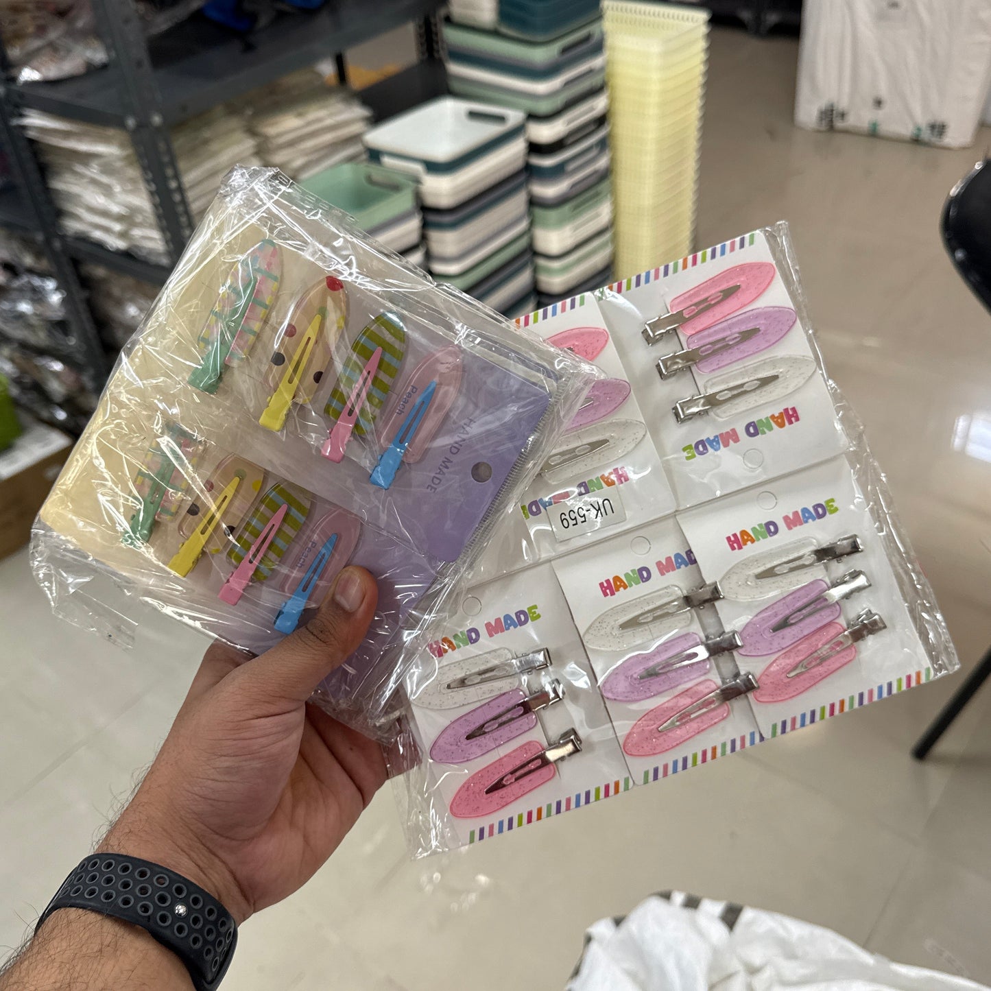 Printed Side hair pins (12 Sets) - UBKWS1050