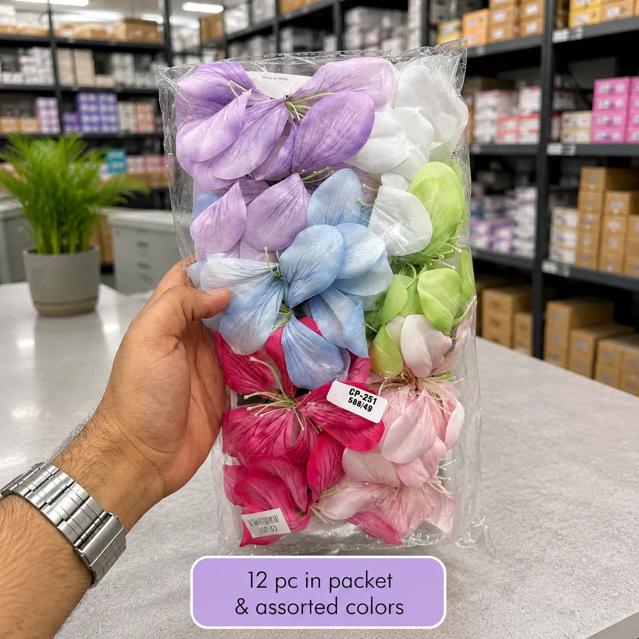 Floral hair pin (1Dz) - CP-251