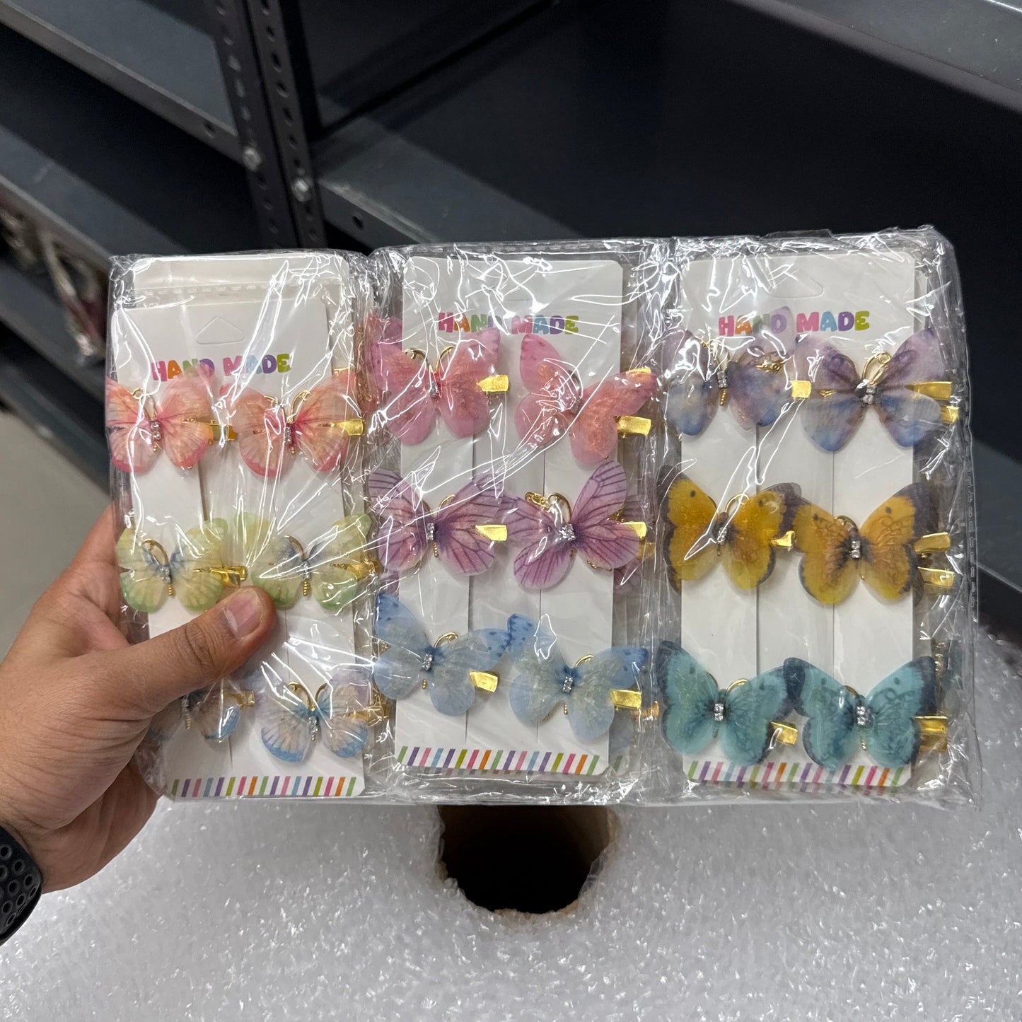 Butterfly Resin Hair Clip Set (12Cards) - UBKWS218