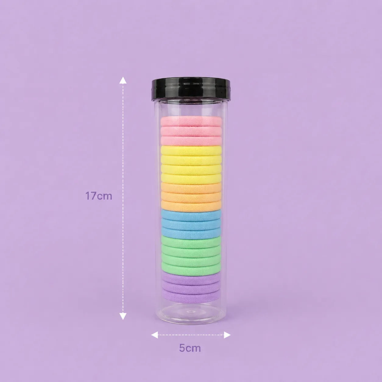 Pastel Soft hair ties bottle (1Dz) - UB-452