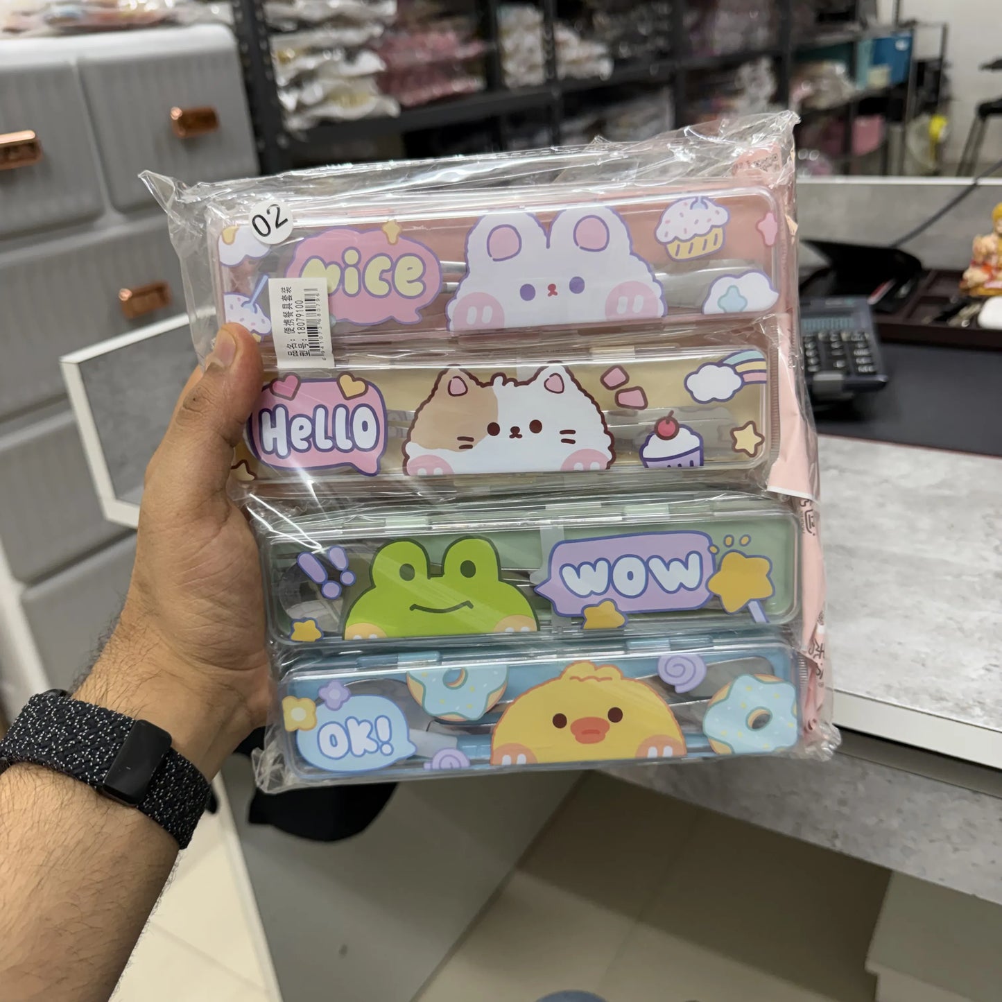 Cartoon Spoon & Fork Set with Case – UBK3694