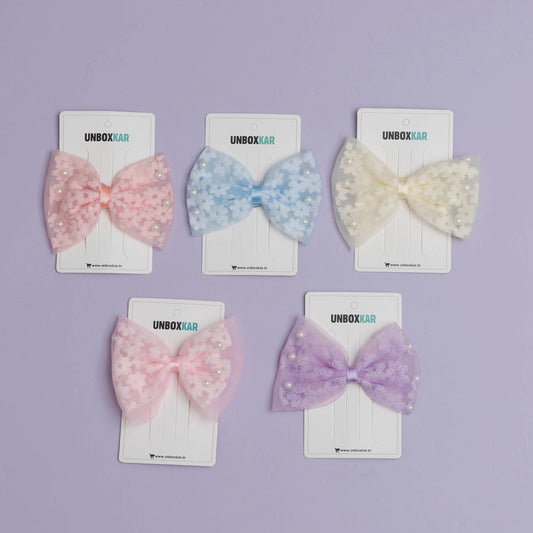 Pearl Hair bow (Pack of 12) - UBKWS1006