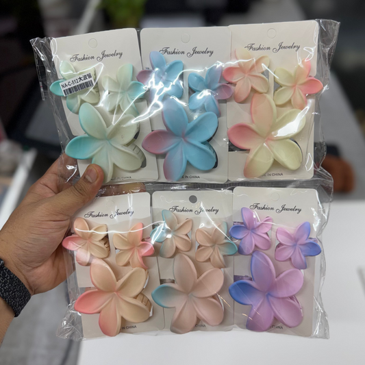 Flower hair claw combo (1Dz) - UBKWS2598