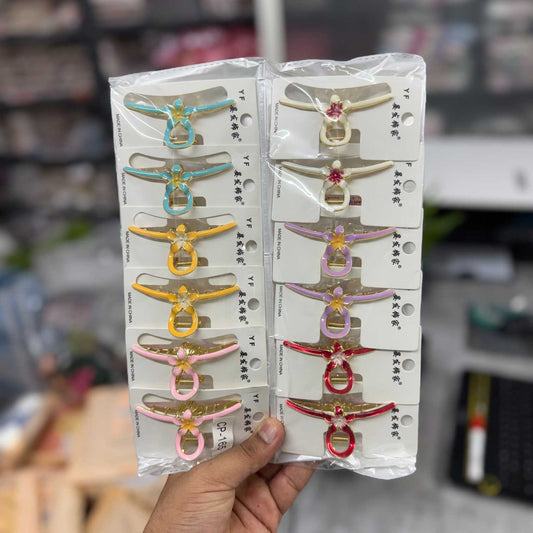 Metal enamel hair claw  (1Dz) - UBKWS2621