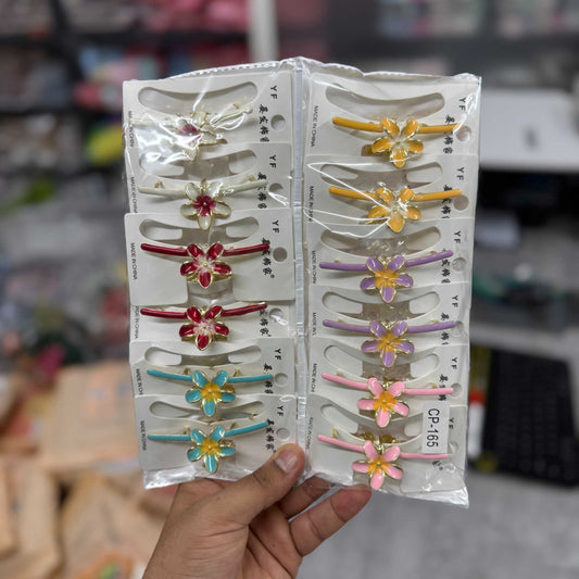 Metal enamel hair claw  (1Dz) - UBKWS2622