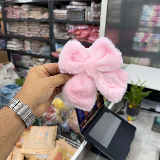 Fur Bow hair pins (1Dz) - UBKWS2641