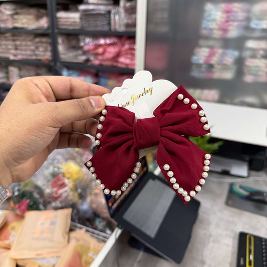Pearl Bow hair pins (1Dz) - UBKWS2643
