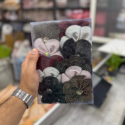Premium stone scrunchies (3Pcs) - UBKWS2629