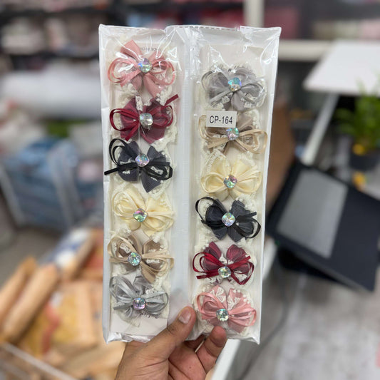 Bow hair pins (1Dz) - UBKWS2657