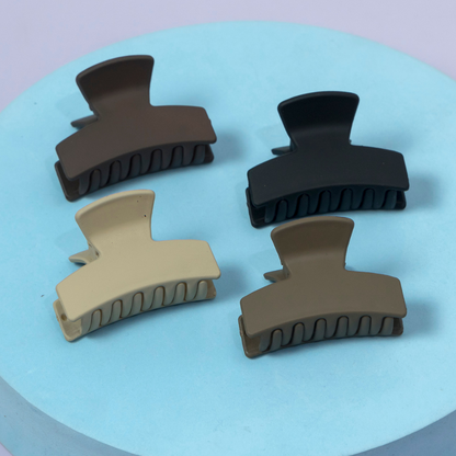 Matte Rectangle Mini Hair Claw (12Pcs) - UBKWS1267