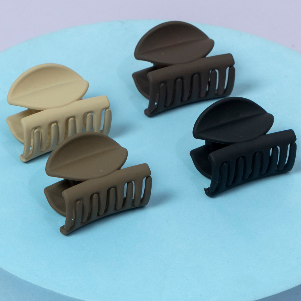 Matte Rectangle Mini Hair Claw (12Pcs) - UBKWS1268