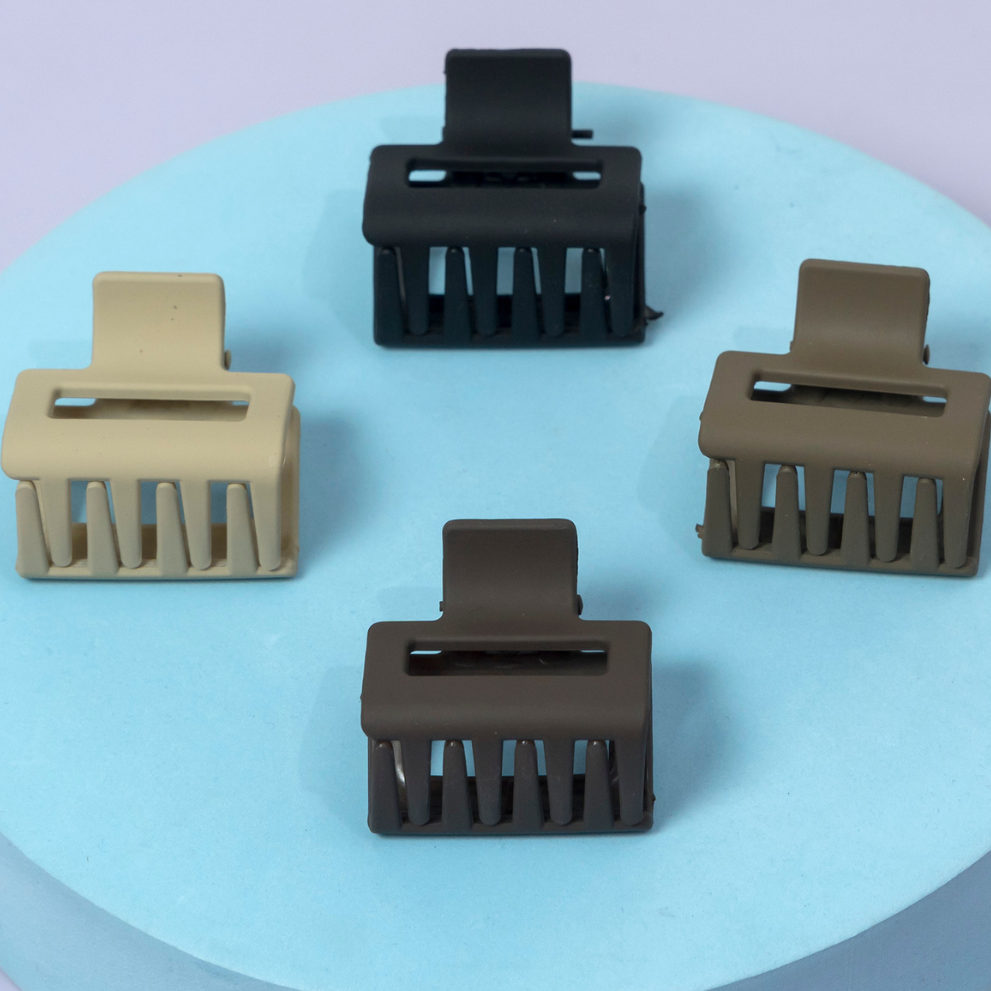 Mini Square Matte Hair Claw (12Pcs) - UBKWS1270