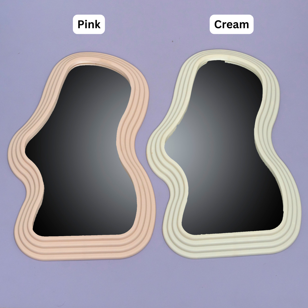 Wavy Aesthetic Wall Mirror (6Pcs) - UBKWS2369