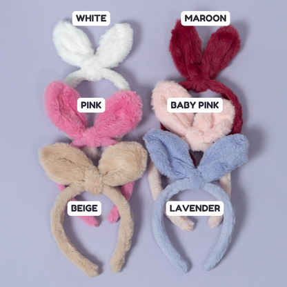Furry Bunny Ear Headband (12Pcs) - UBWS1238