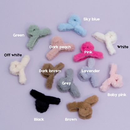 Korean Style Fur Hair Claw (12 Pcs) - UBKWS963