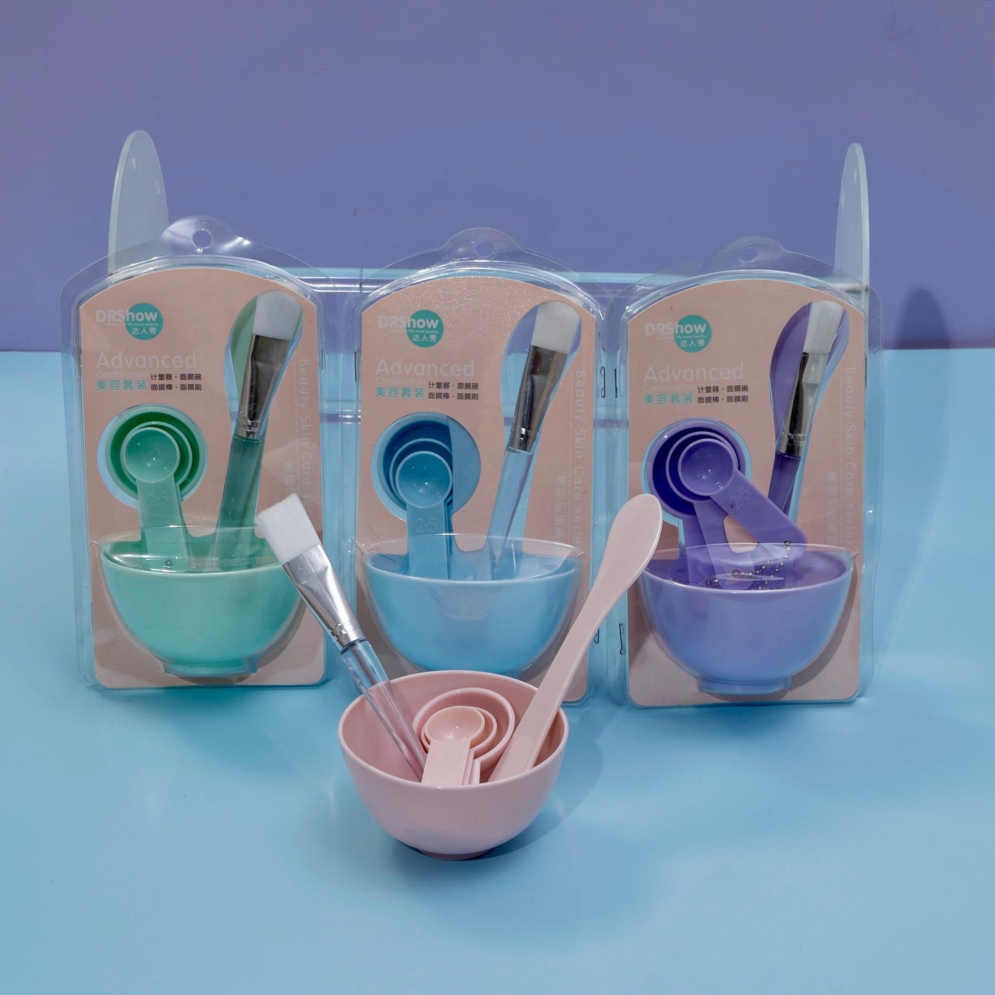 Face Mask Mixing Tool with Spoon and Brush (Set of 6) - UBK2355 - Unboxkar.in