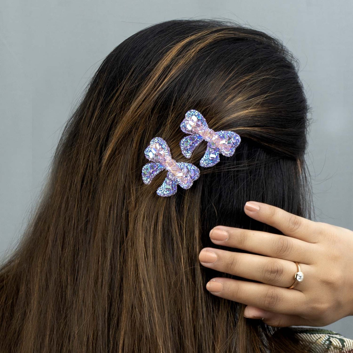 Glitter hair pins - UBK2634 - Unboxkar.in